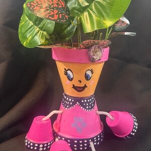 Lady flower pot